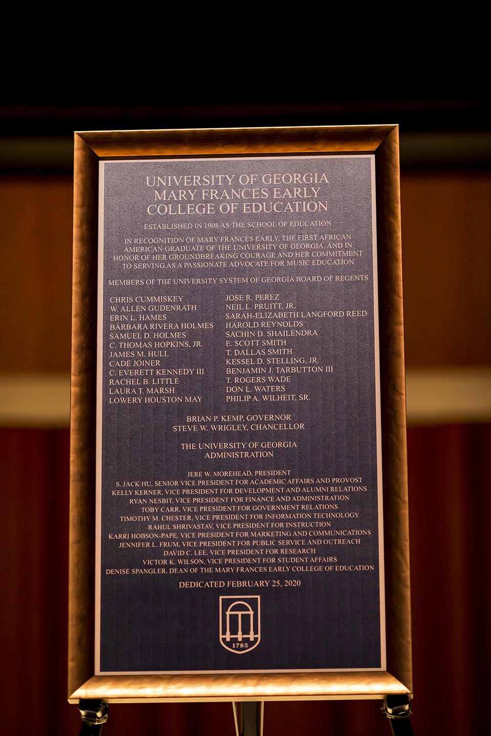 Photo of commemorative plaque